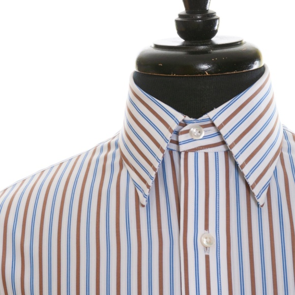 Robert Talbott Estate Striped French Cuff Shirt - Picture 2 of 4